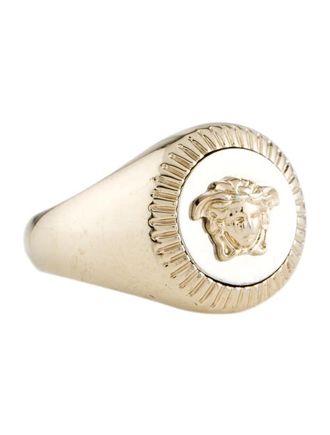 versace signet ring mens|More.